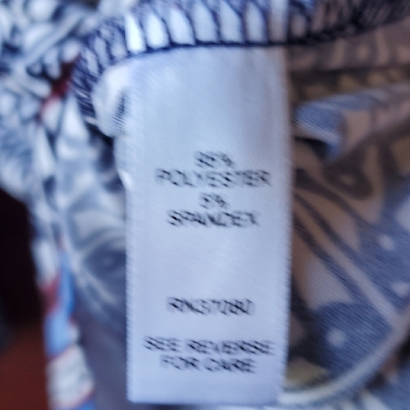 Cato Navy and White Tunic Top - Picture 12 of 13